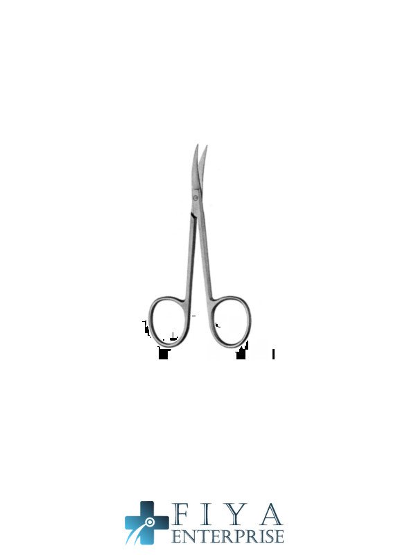 walker iris scissors curved, 10cm high quality medical grade stainless steel Fiya Surgical 03.0780